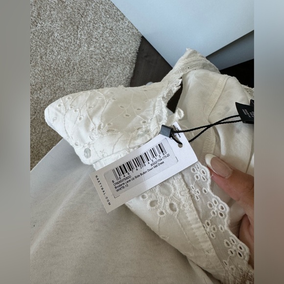 NASTY GAL EYELET DRESS // US 12 - Picture 6 of 9